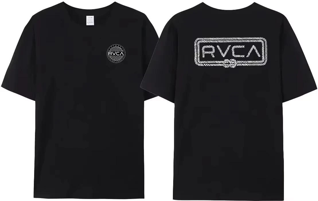 

Футболка RVCA 2025, мужская черная футболка, летняя хлопковая футболка большого размера с коротким рукавом, модный дизайн, брендовая футболка, верхняя уличная одежда