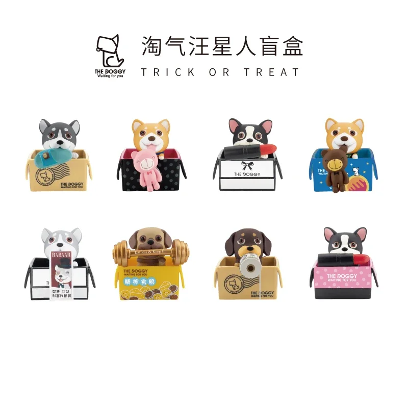 De Doggy Familie Ondeugende Hond Blind Box Speelgoed Mystery Box Caixa Misteriosa Guess Bag Kawaii Ornamenten voor Meisjes Verjaardagscadeau