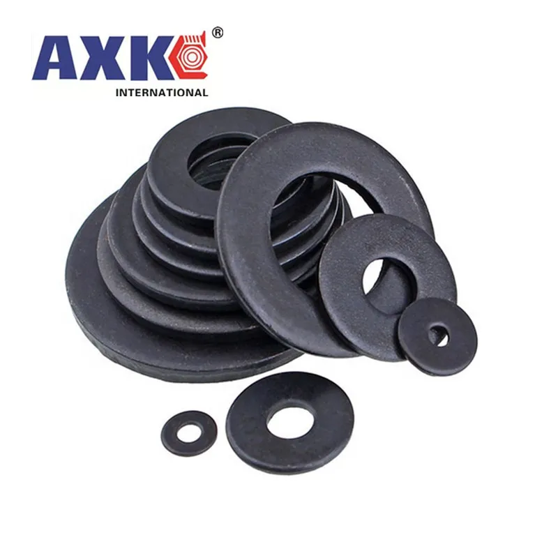 2/50Pcs M3 M4 M5 M6 M8 M10 M12 M14 M16สีดำเกรด8.8เหล็กขนาดใหญ่ Oversize ขนาดใหญ่กว้างแบนเครื่องซักผ้าธรรมดาปะเก็นคุณภาพสูง