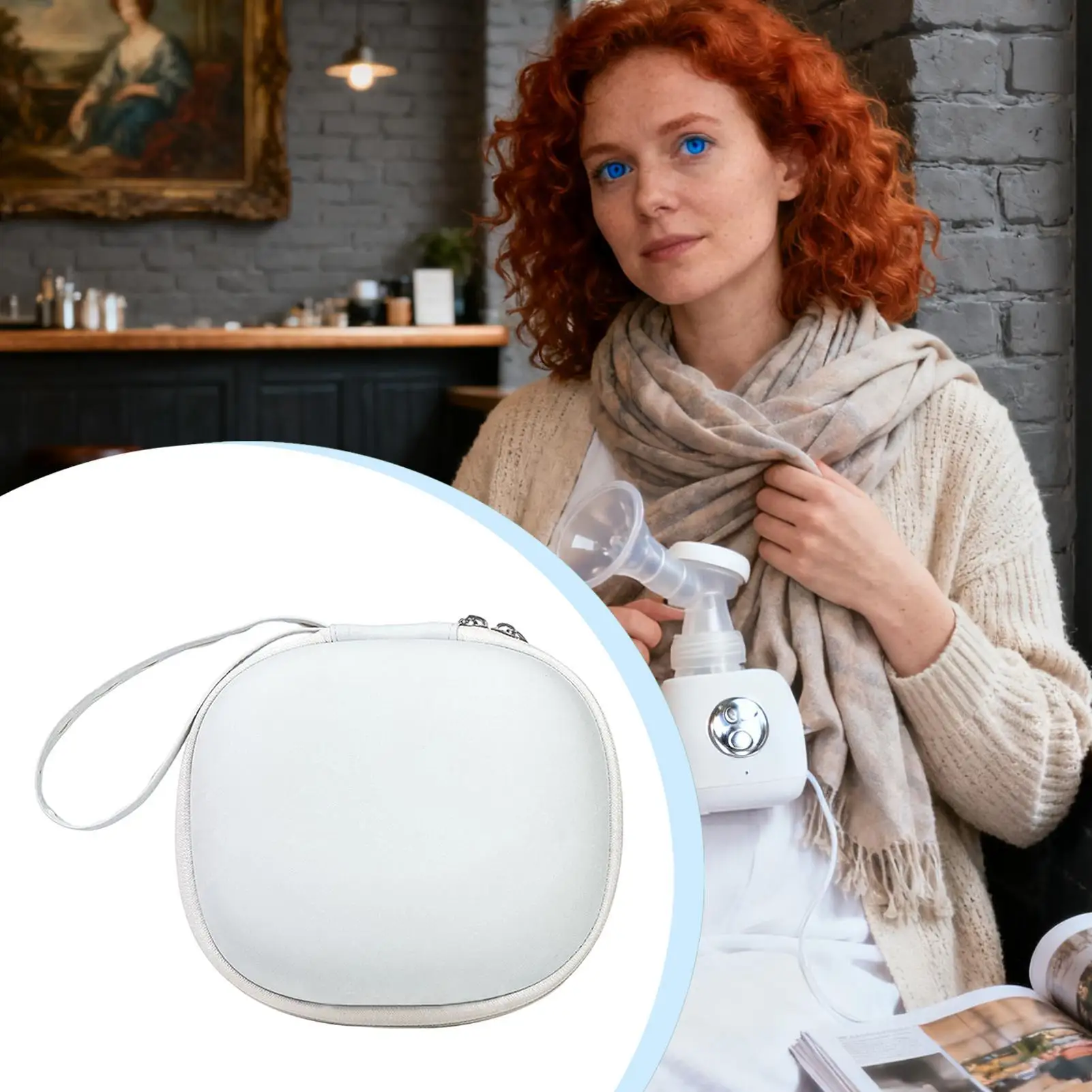 Bolsa para extractor de leche, estuche ligero con múltiples compartimentos, funda para extractor de leche para mamá y niños, para amamantar, viajes diarios a casa