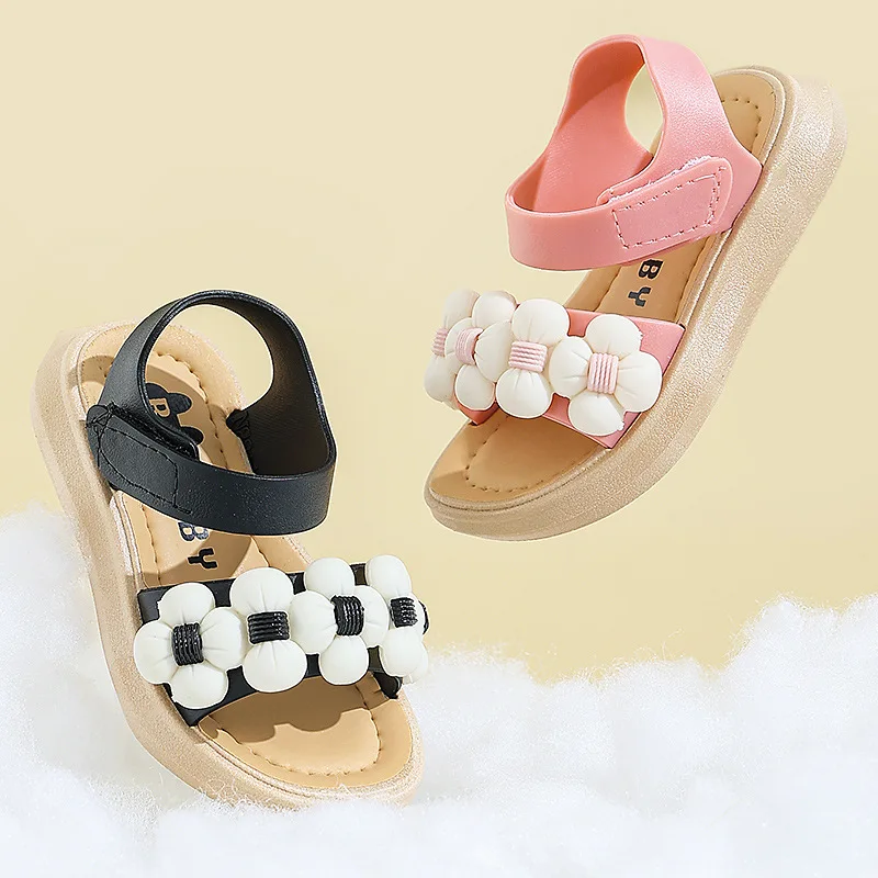 

sandalias 2023Children Girls Sandals Summer Princess Soft Sole Shoe Kids Baby Beach Casual Shoes Versatile Flower Korean Sandals