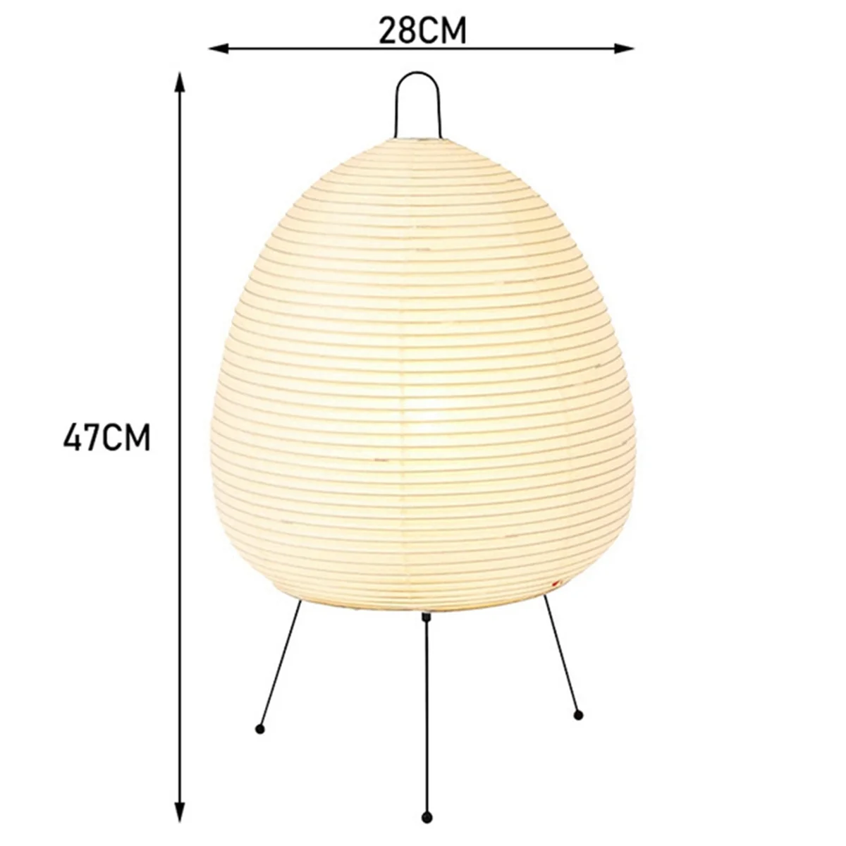 ABZV-Japanese Rice Paper Lantern LED Table Lamp Living Room Bedroom Bedside Study Hotel Homestay Tripod Floor Lamp,US Plug
