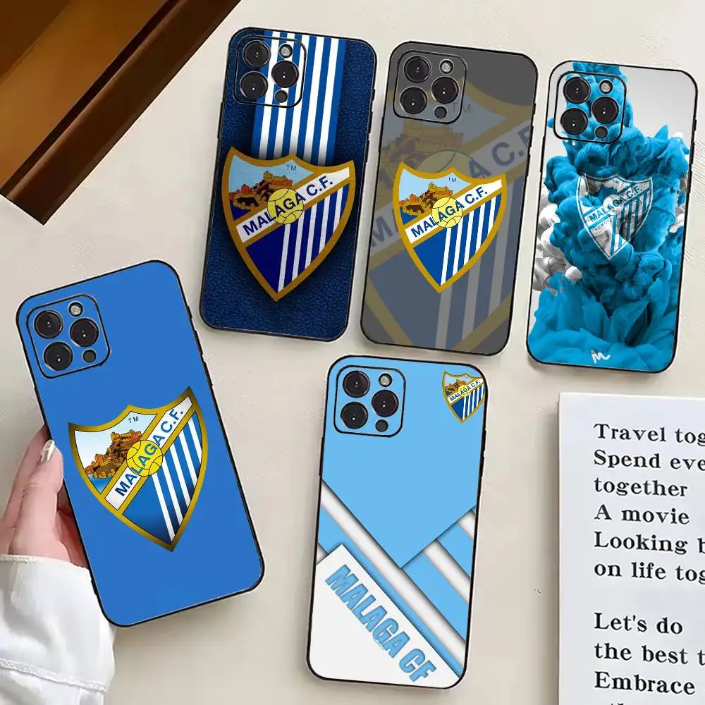 Famoso M-Malaga C-CF ART PATTERN Funda de teléfono para iPhone 17, 16,15,14,13,12,11 Plus,Pro Max, Otros Funda negra suave