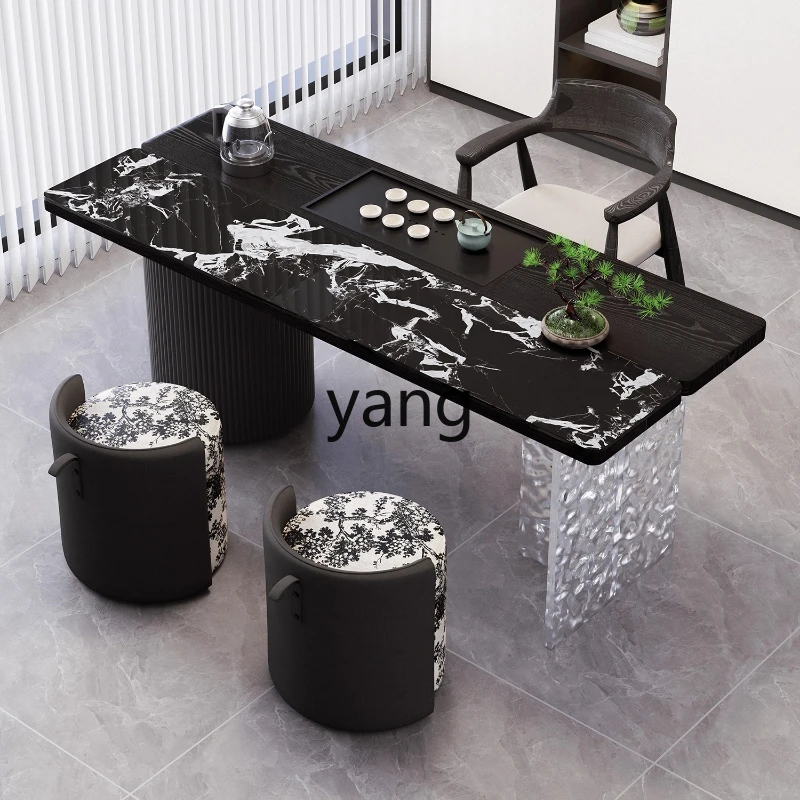 

LH solid wood balcony tea table and chair combination small household living room tea table simple