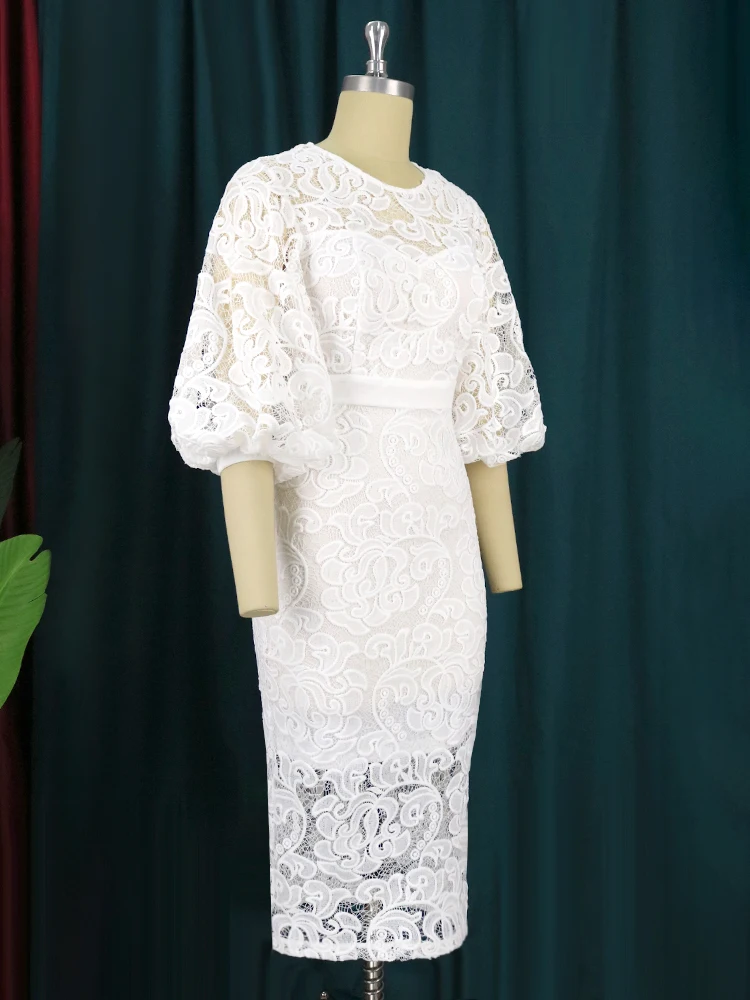 Lace Dresses for Women 2024 Summer Lantern Sleeve Midi Bodycon Pencil Dress Female Sexy Birthday Party Elegant Gowns with Sashes - AliExpress 200000345 Lace Dresses for Women 2024 Summer Lantern Sleeve Midi Bodycon Pencil Dress Female Sexy Birthday Party Elegant Gowns with Sashes - AliExpress 200000345