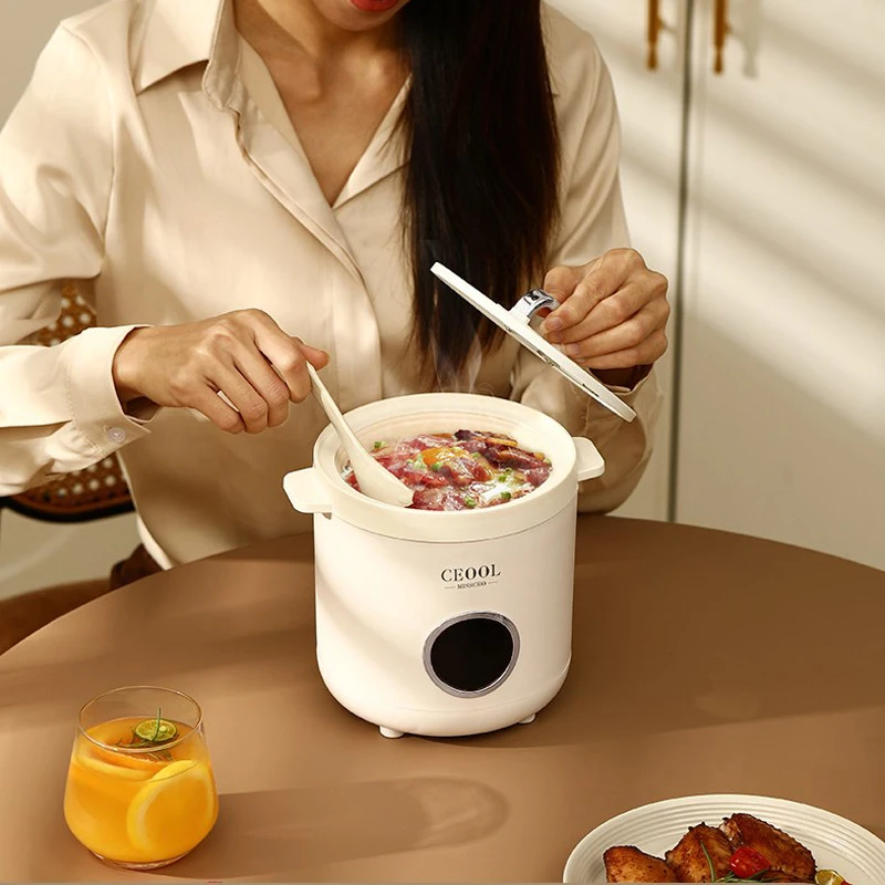 1.2L Electric Rice Cooker Smart Cooking Pot Mini Multicooker Lunch Box Rice Cookers Hotpot Non-stick Electric Skillet 220V