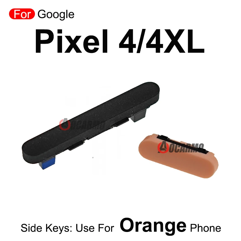 For Google Pixel 4 XL 4XL Side Button Keys Power On Off Volume Button Replacement Parts Use For Black White Orange Phone