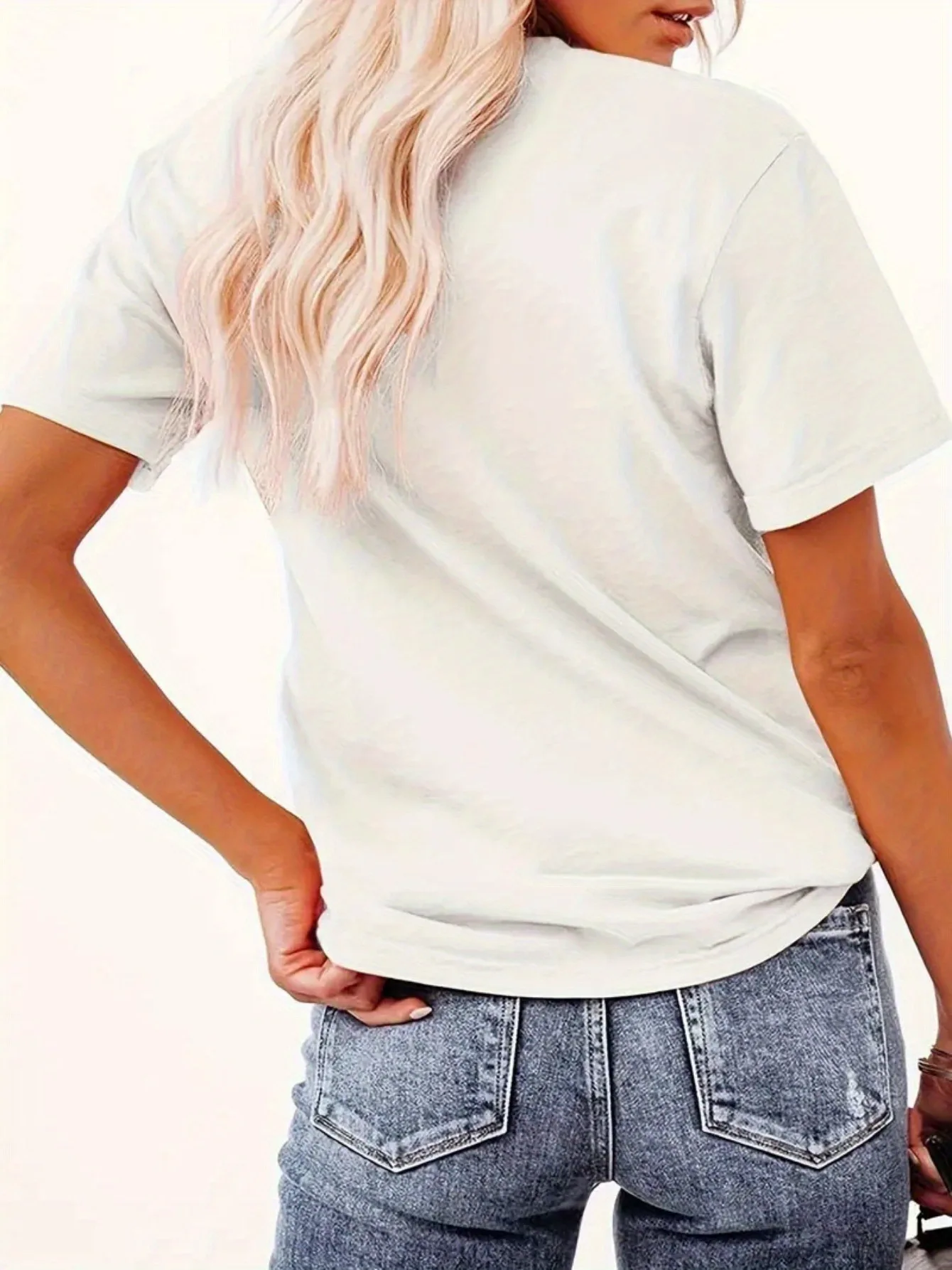 T-shirt casual da donna con grafica "Salt And Sugar" con scritte colorate, girocollo, manica corta, top sportivo