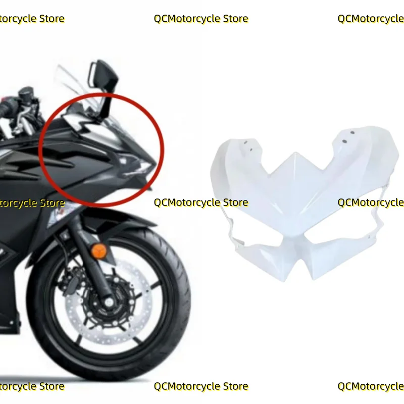 

Motorcycle Accessories Front Nose Headlight Cover Fairing Fit For Kawasaki Ninja500 Ninja 500 2024-2025