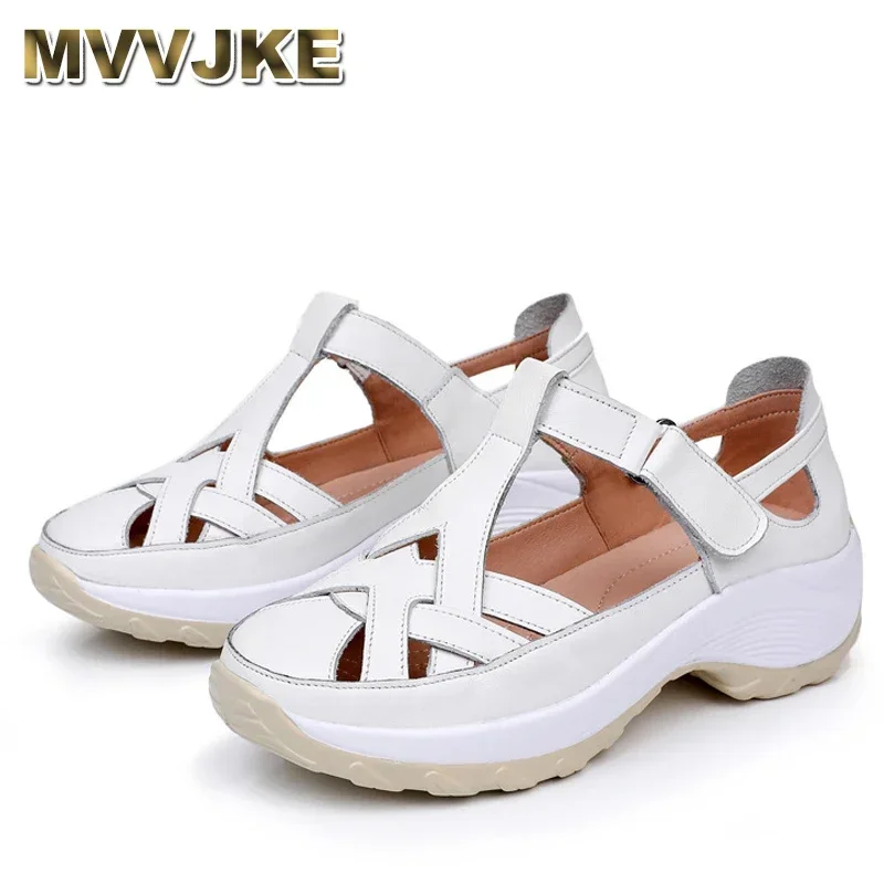 

2025 Casual Women's Sandals Hollow Soft Roman Women's Shoes Summer Wedges Sandals