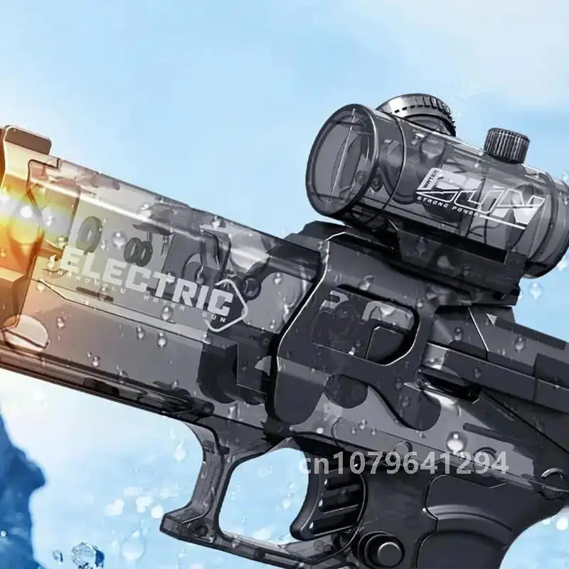 

Summer Fully Automatic Electric Water Gun with Light Rechargeable Continuous Firing Party Game Kids Space Splashing Toy Boy Gift