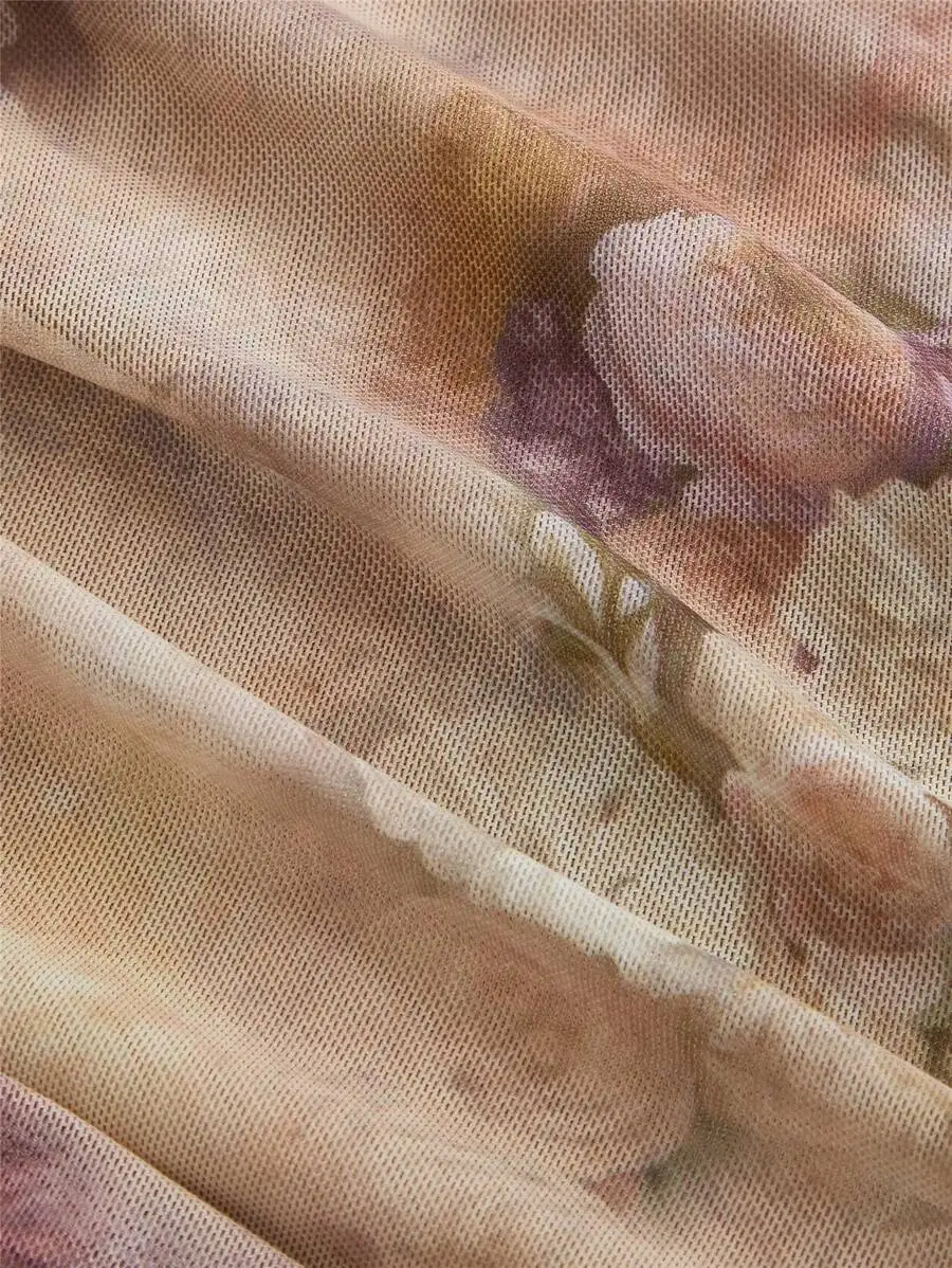 Stazione indipendente Estate Hotsweet Cami Milkmaid Stampa grafica carina Senza maniche Collo quadrato Pieghe Abiti skinny fit per le donne