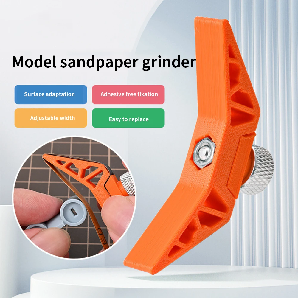 Hobby Model Craft Tool Curved Surface Sander Polisher Adjustable Angle Model Sand Hand-Holder Sanding Board for for Model DIY