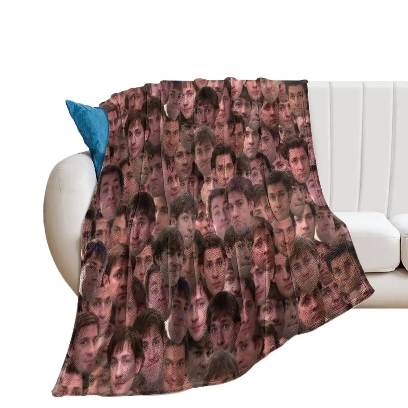 The Many Faces of Jim Halpert - Mashup Throw Blanket Winter beds christmas decoration Hair Blankets