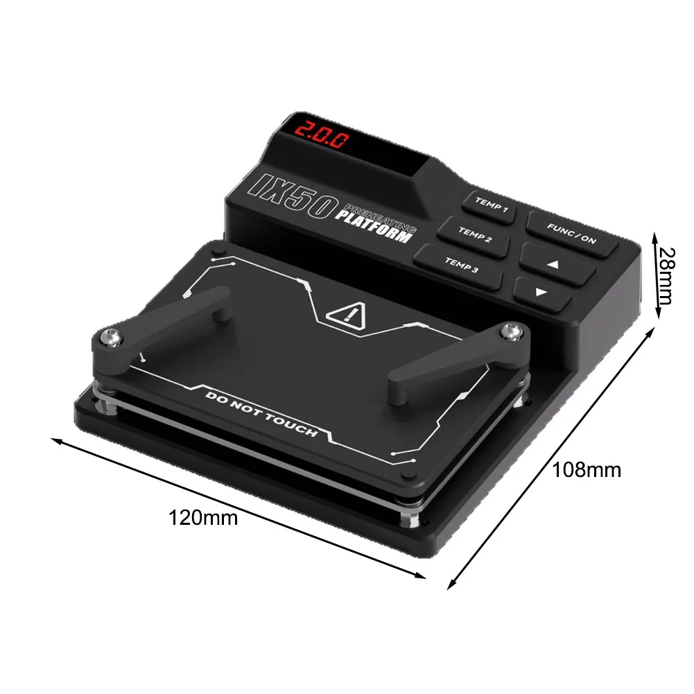 Professional IX50 Preheating For Platform for PCB Repair Chip Desoldering and Component Removal 108x120x28mm Black