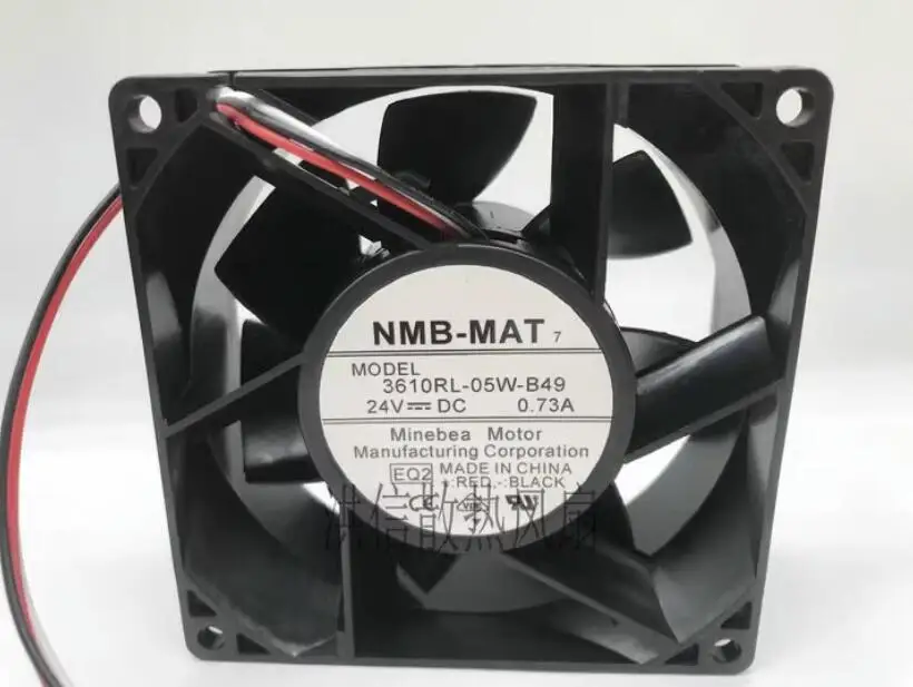 

NMB 3610RL-05W-B49 EQ2 DC 24V 0.73A 90x90x38mm 3-Wire Server Cooling Fan