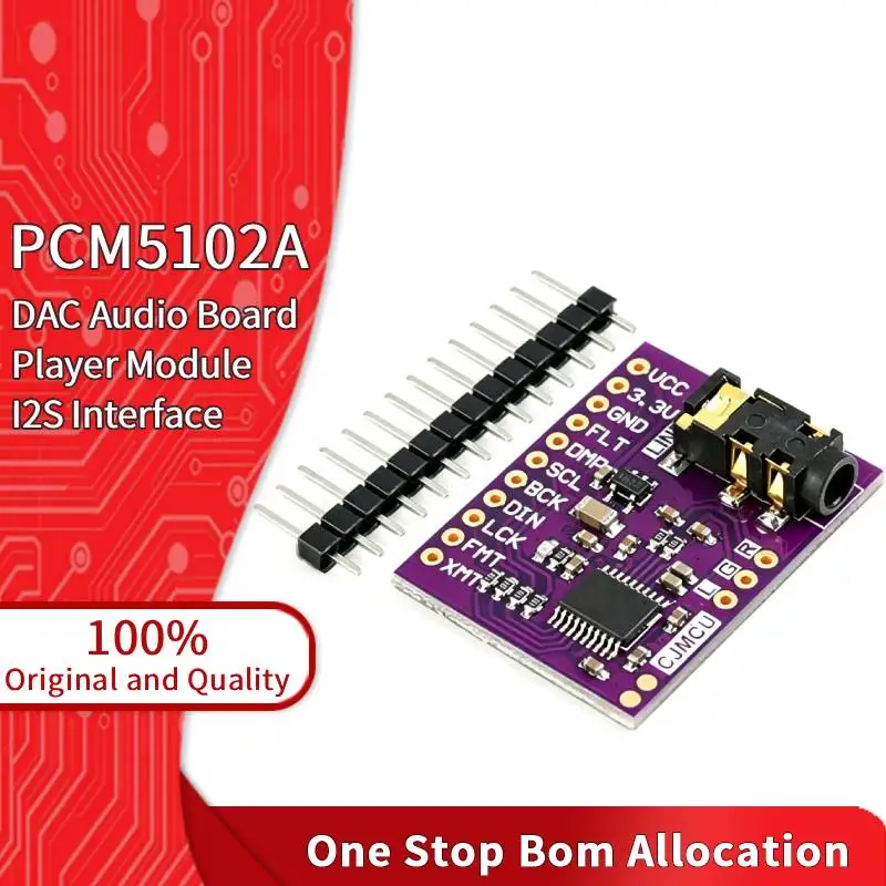 PCM5102A DAC Module 32 bit 384kHz I2S Stereo Audio Decoder Board DSD For Lossless Music Player DIY PCM5102A Integrated Circuit