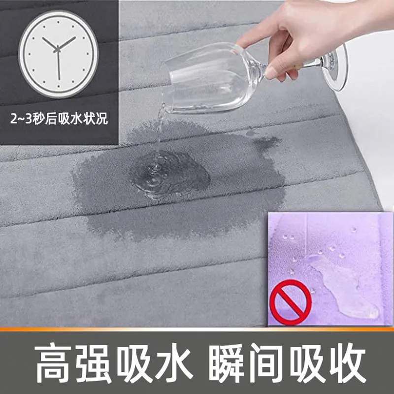 High Quality Soft Memory Sponge Stripe Bathroom Non Slip, Water Absorbent, Machine Washable Floor Bath Mat 40 X 60CM 50 X 80CM