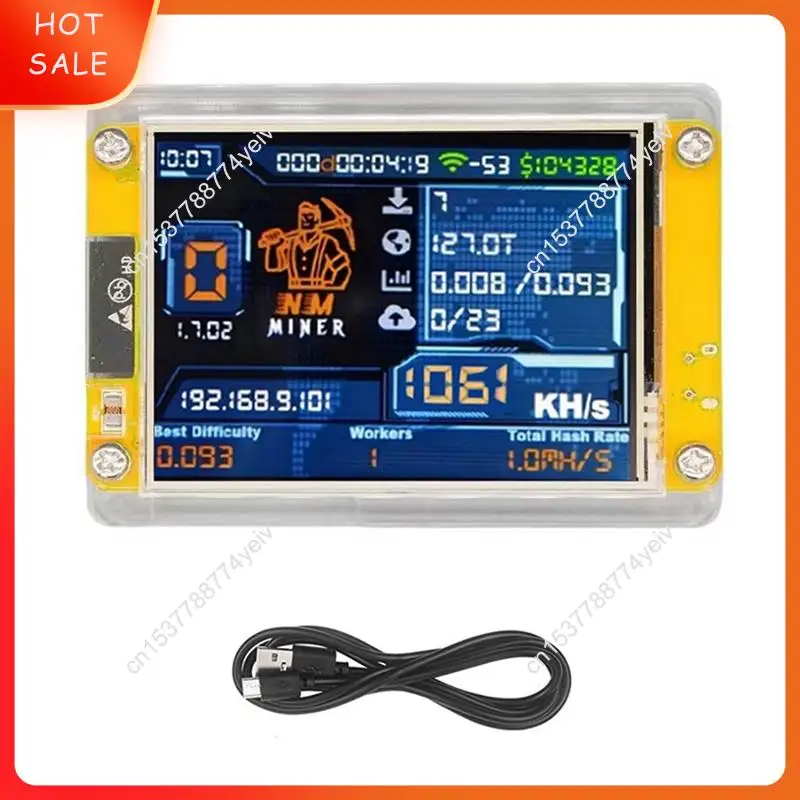 1060KH/S Nerdminer Nmminer Bitcoin Crypto Solo Miner 2.8 Polegada Display Inteligente Nerdminer Atualizado 1060KH/S Harshrate A62X