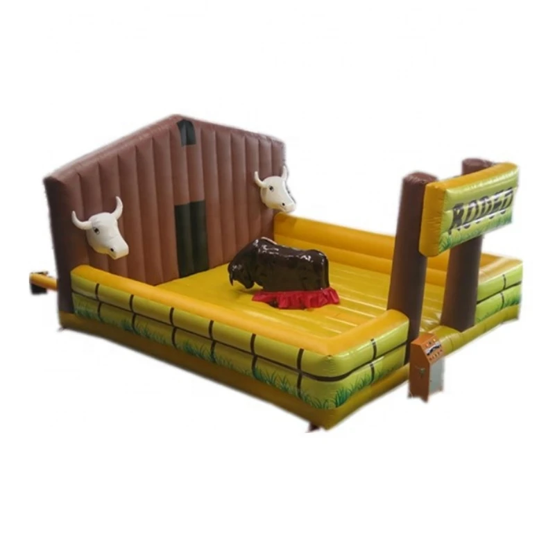 High quality Mechanical Bull Rodeo With Inflatable Mattress /Inflatable Mechanical Bullfighting for Kids and adults
