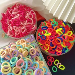 50/100 adet yüksek elastik saç bantları kadın kızlar için siyah kafa bandı lastik bağları at kuyruğu tutucu Scrunchies çocuk saç aksesuarları