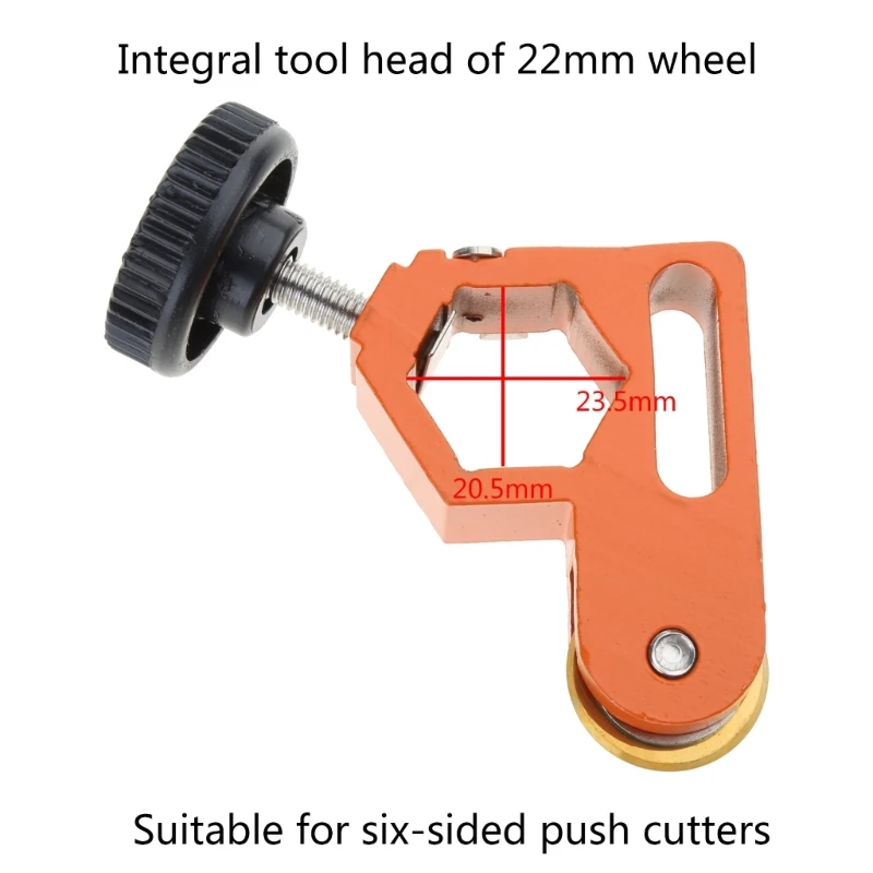 Cortador empuje en forma T M6CF con rueda 22 mm para corte preciso ventana del interruptor