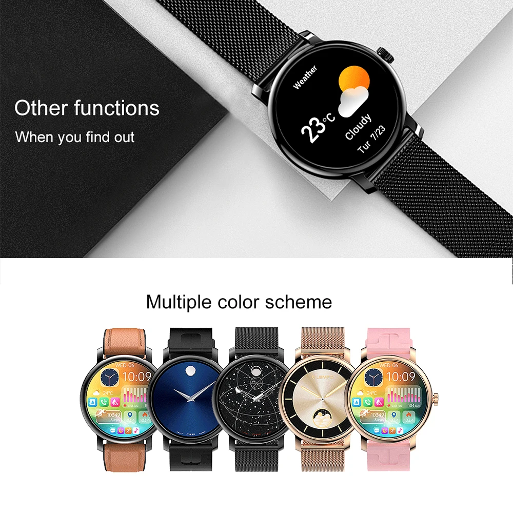 LEMFO New Smart Watch 2024 Amoled HD Screen Bluetooth Call IP68 Waterproof Smart Watches For Men Heart rate 1.43 inch 466*466