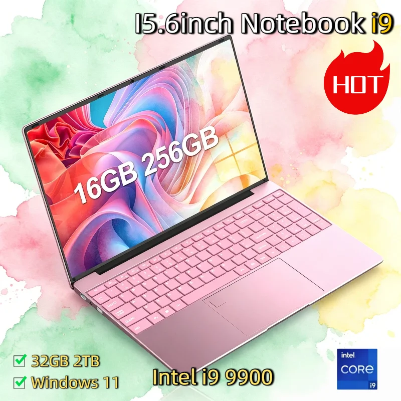 15.6 Inch HOT Ultra Slim Laptop Windows 11 Intel Core i9 9900 32GB 2TB 1920x1080 HD Gaming PC Gamer Office