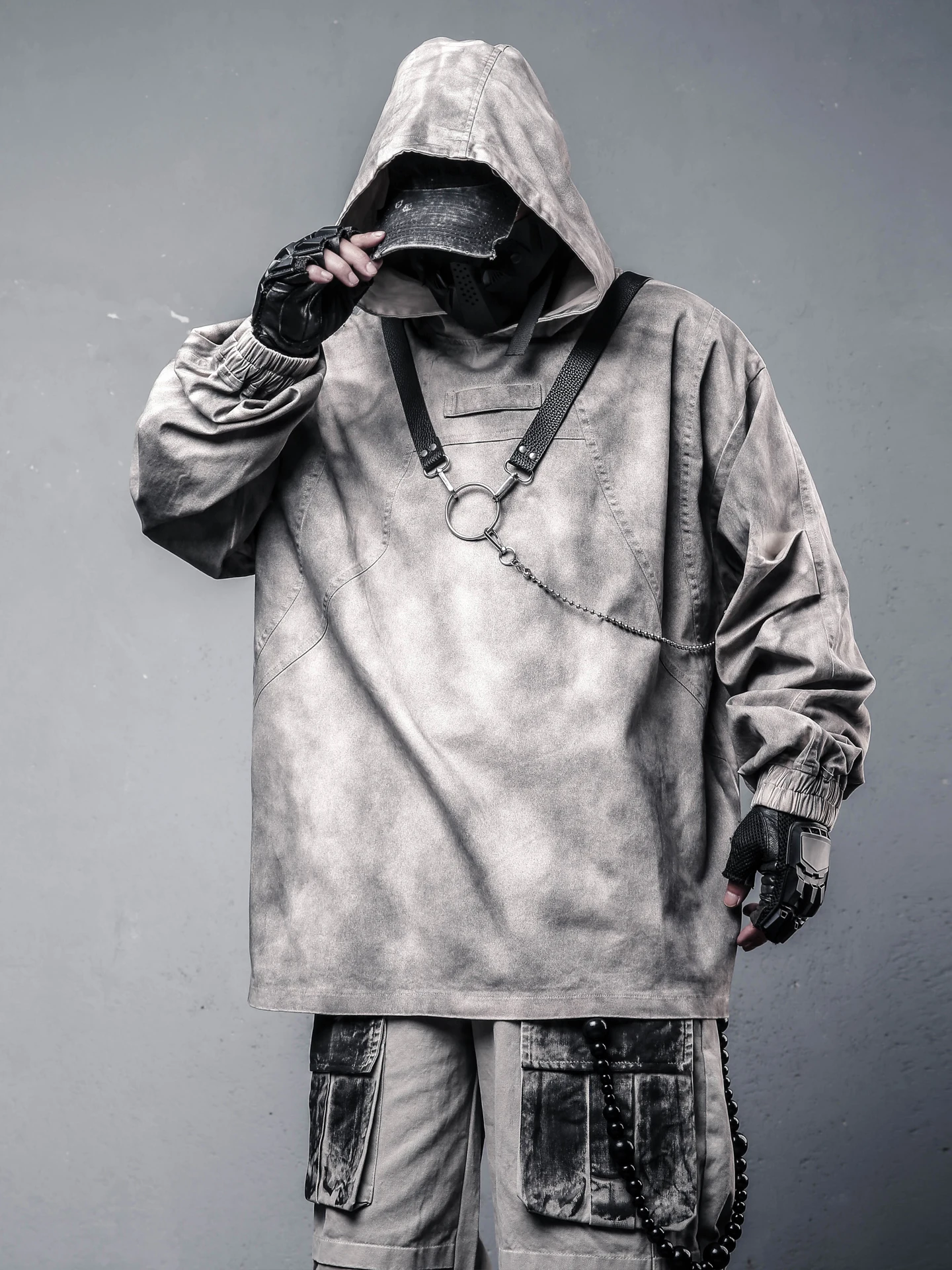 Retro Tie Dye Hoodie Jacket Cotton Long Sleeve Unisex Streetwear Cross Stitch Loose Fit Breathable Casual Sweatshirt