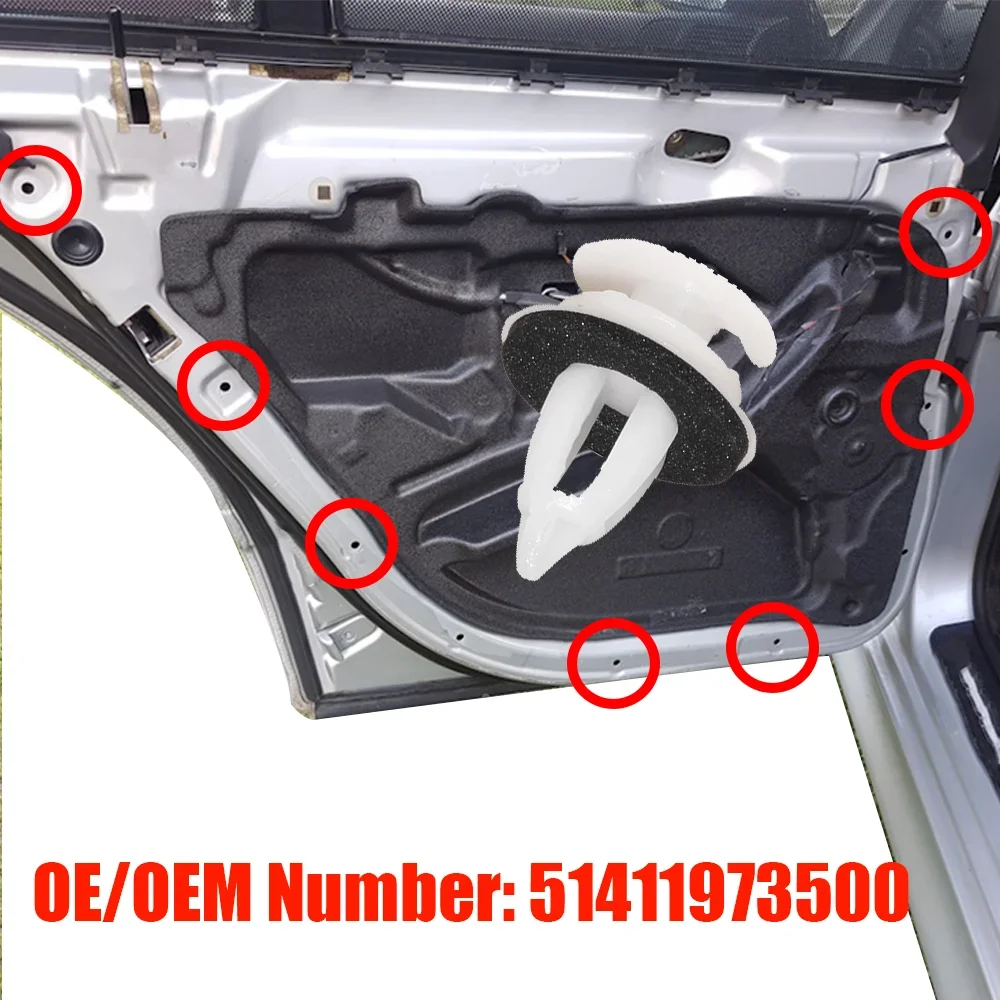 10X Car Door Card Panel Trim Lining Clamp Clip For BMW 3 Series E36 1990 1991 1992 - 1998 316i, 318i, 320i, 325i, 328i, M3, Z3