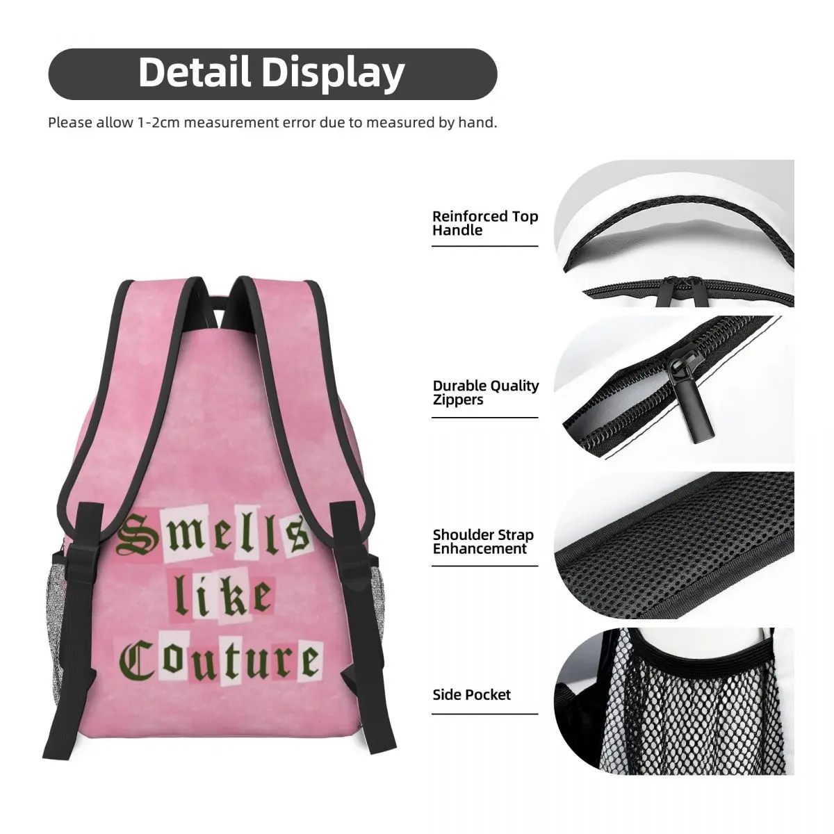 Bolsa de escola casual leve impressa, estilo couture quente, venda como suculenta, apto para escola, ao ar livre, compras, escritório, 17"