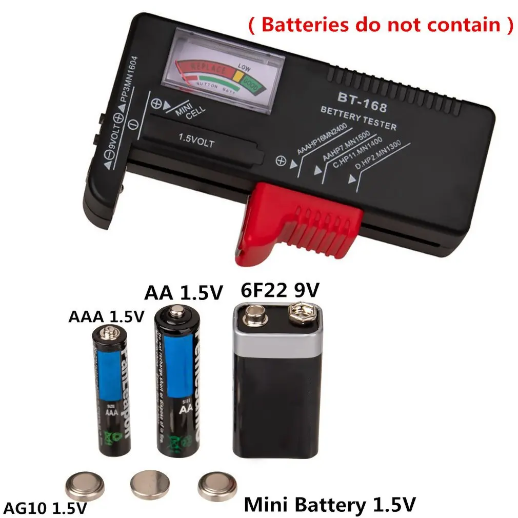 Battery Tester Checker BT-168 Digital Battery Capacity Tester Tool LCD Display Checking AAA Button Cell Universal Testers тестер