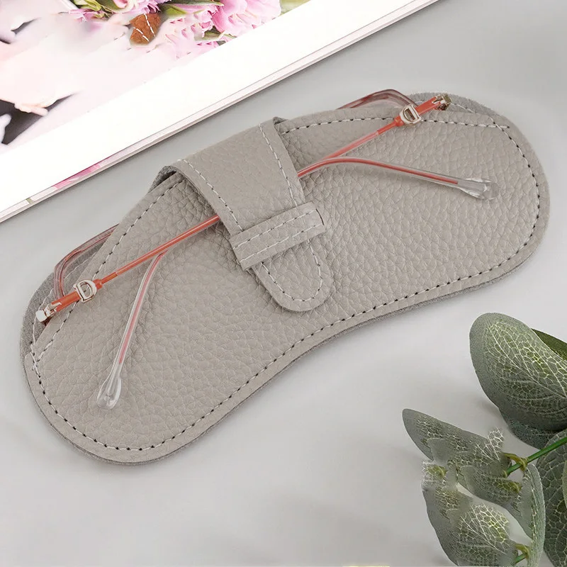 Soft Leather Glasses Bag, Portable Ins Glasses Case, Sunglasses, Men's and Women's Glasses Storage Bag, Protective Cover image 3