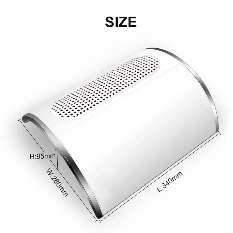 Nail Dust Collector Fan Manicure Machine Tools Strong Power Nail Vacuum Cleaner With Remove Filter Extractor Fan For Salon Tools