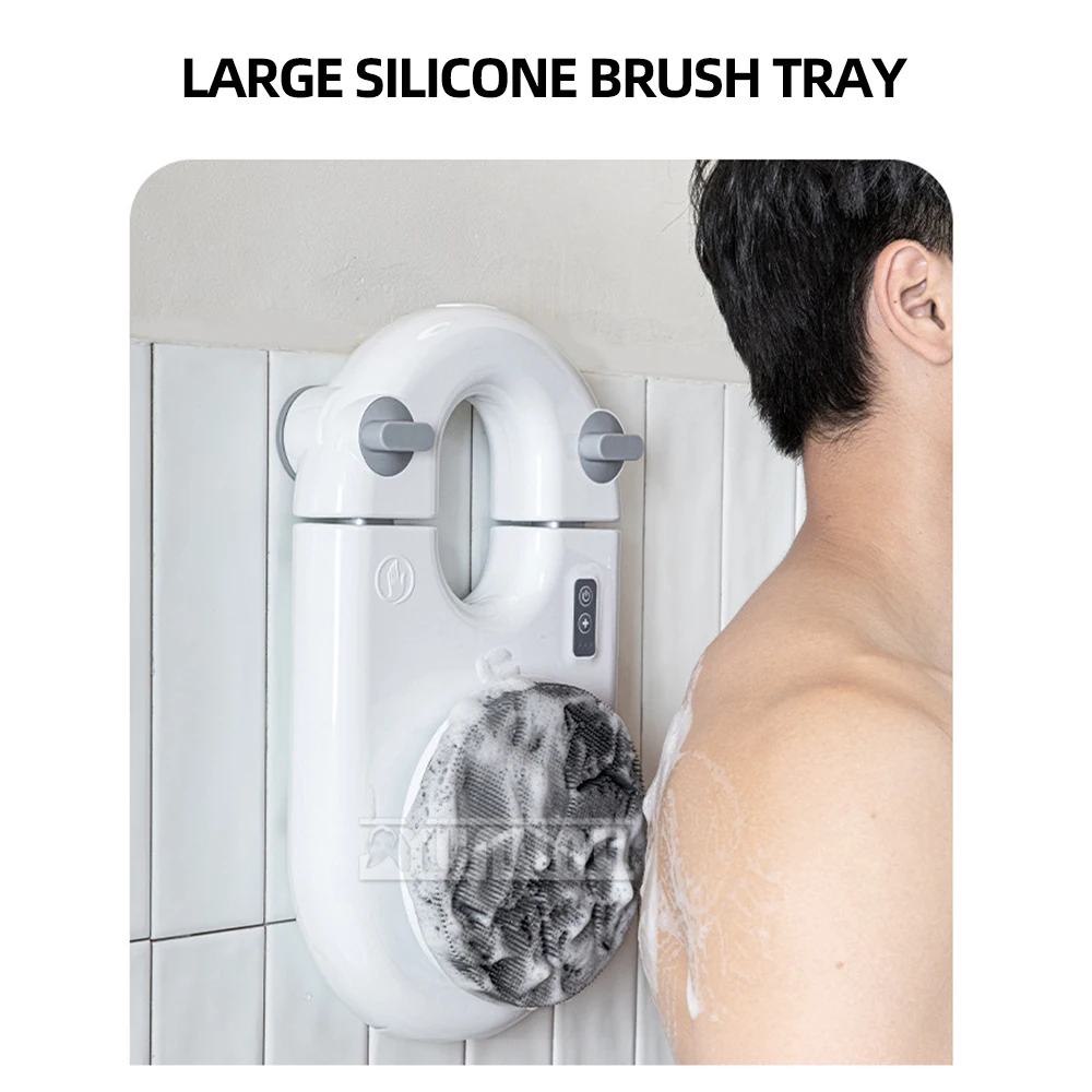 Bath artifact electric bath brush wall-mounted automatic back