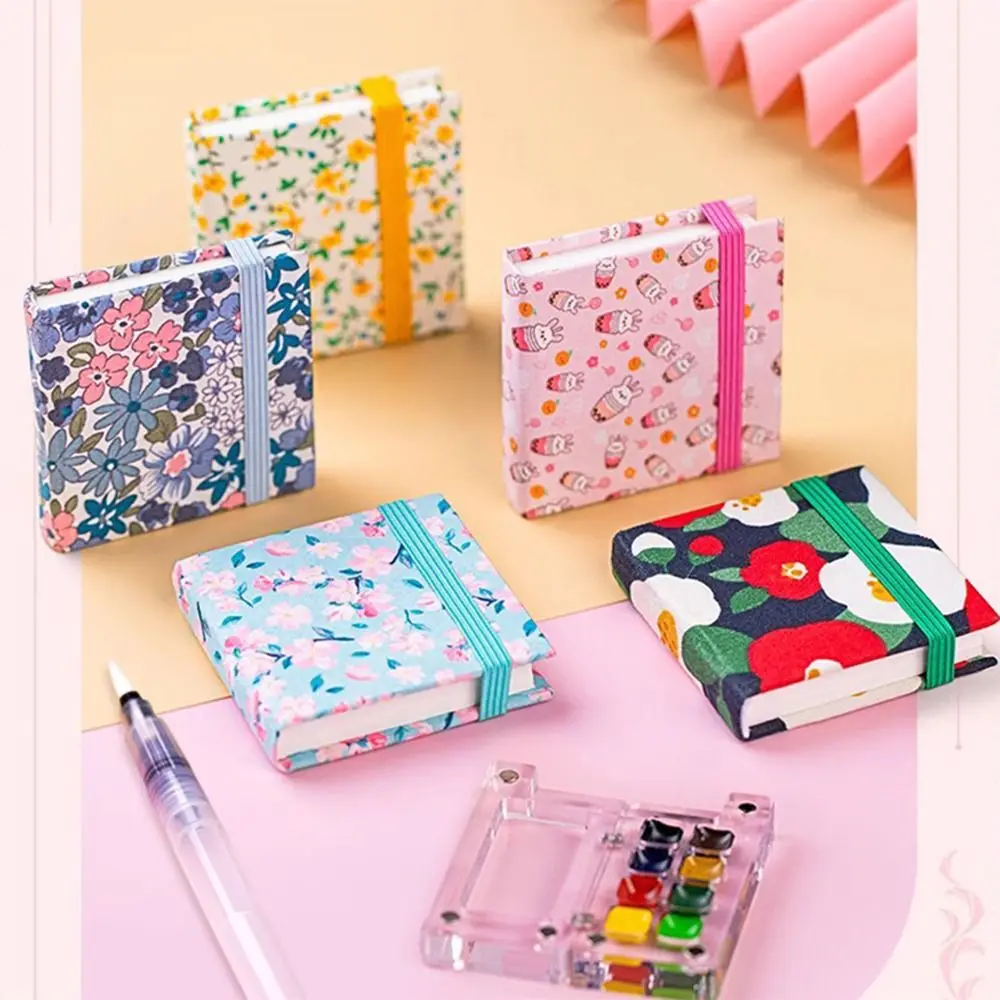 كتاب رسم بالألوان المائية الصغيرة عالي الجودة، دفتر رسم مربع محمول للجيب، دفتر رسم سميك 300 جرام، لوحة فنية