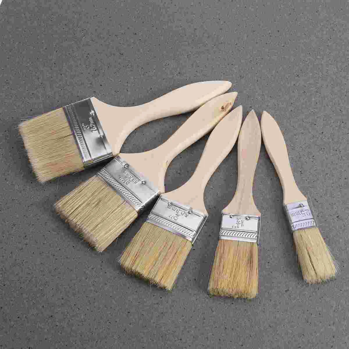 Paint Brushes with Wooden Handle Paint Brush for Lumber And Furniture Paint Paint Brushes Easy To Clean Wooden Cleaning