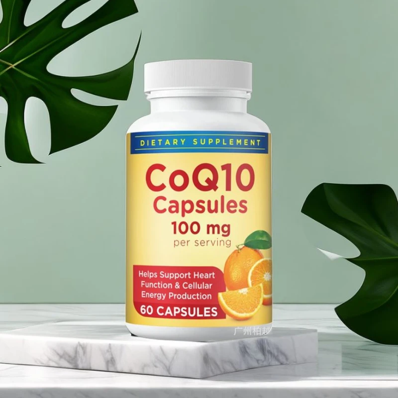 Coenzyme Q10 capsule provides ATP energy for the body to neutralize free radicals and  oxidative cardiovascular protection