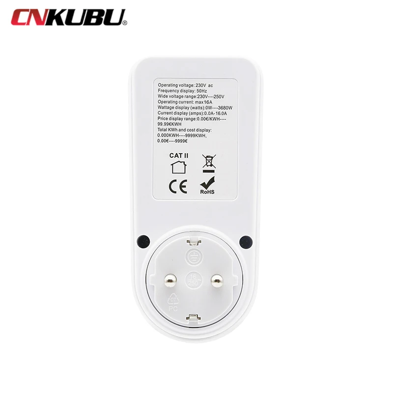 AC 220V light wattmeter power LCD energy Precise meter power monitor EU plug socket power kilowatt wattage voltage meter digital