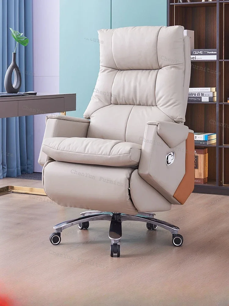 Luxurious Commerce Office Chair Leather Massage Boss Executive Gaming Chair Home Work Silla De Escritorio Office Furniture