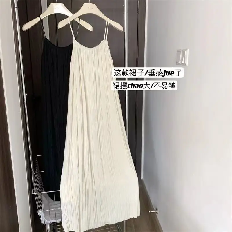 جديد 2025 ثوب نوم صيفي فستان فضفاض بسيط بلون تنورة طويلة ملابس نوم على العرض مثير ملابس نوم امرأة ملابس داخلية حمالة صدر #3