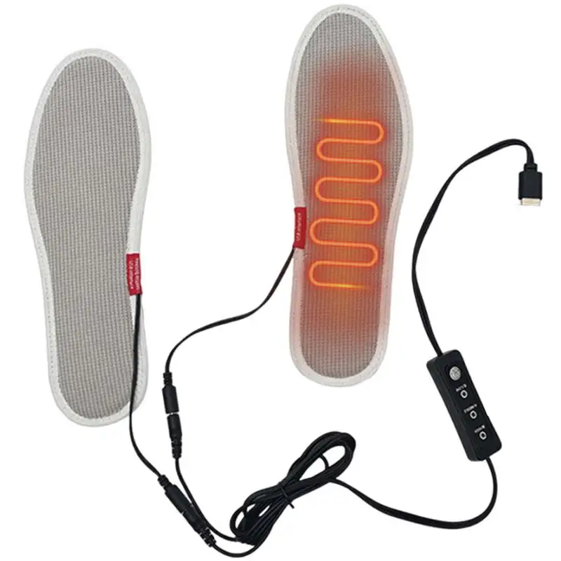 

USB Heated Shoe Insoles Feet Warm Sock Pad Mat Electrically Heating Insoles Washable Warm Thermal Insoles Unisex Heated Insoles