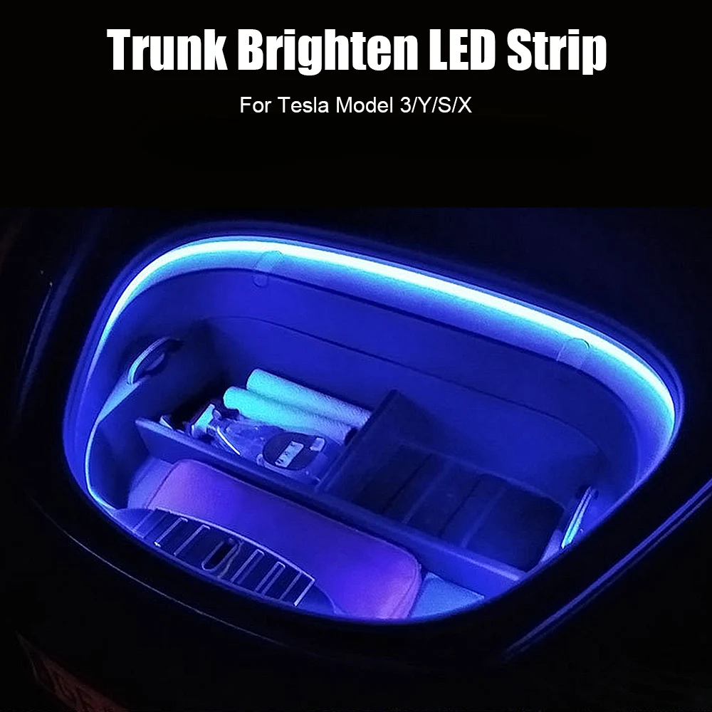 Frunk Brighten LED Strip Modified Lighting for Tesla Model 3 Y S X Waterproof Car Front Trunk Light Interior Decorative Lamp 12V