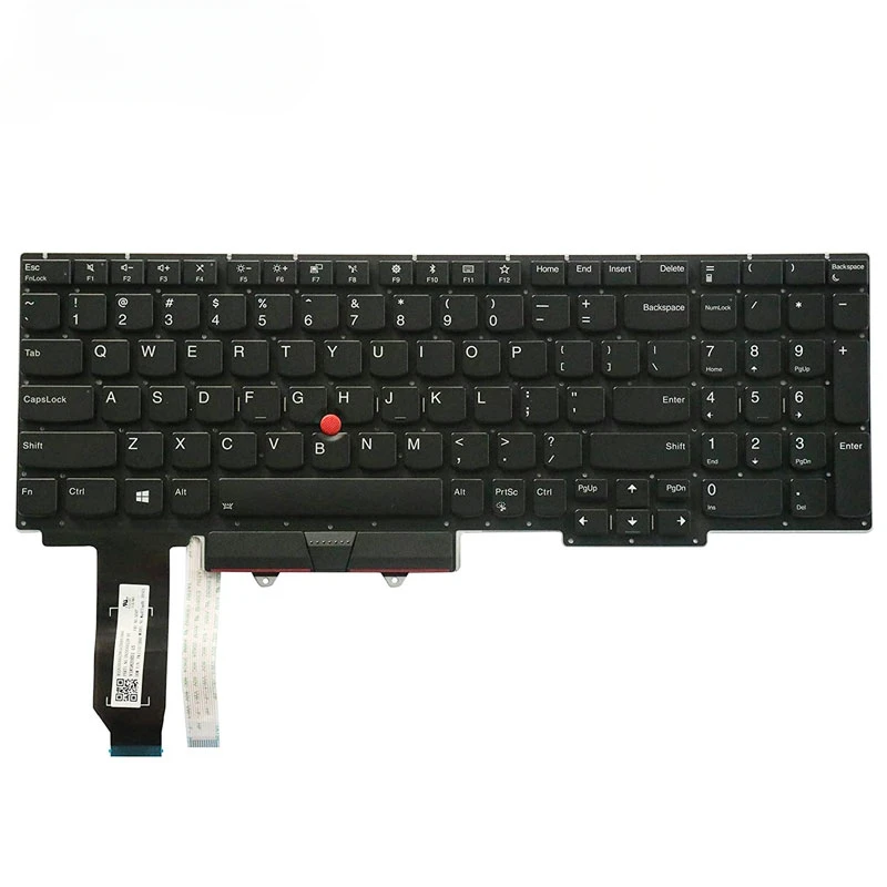 Substituição do teclado dos EUA para Lenovo ThinkPad, sem moldura, luz de fundo, E15, E15, Gen 2, E15, 2019 ano