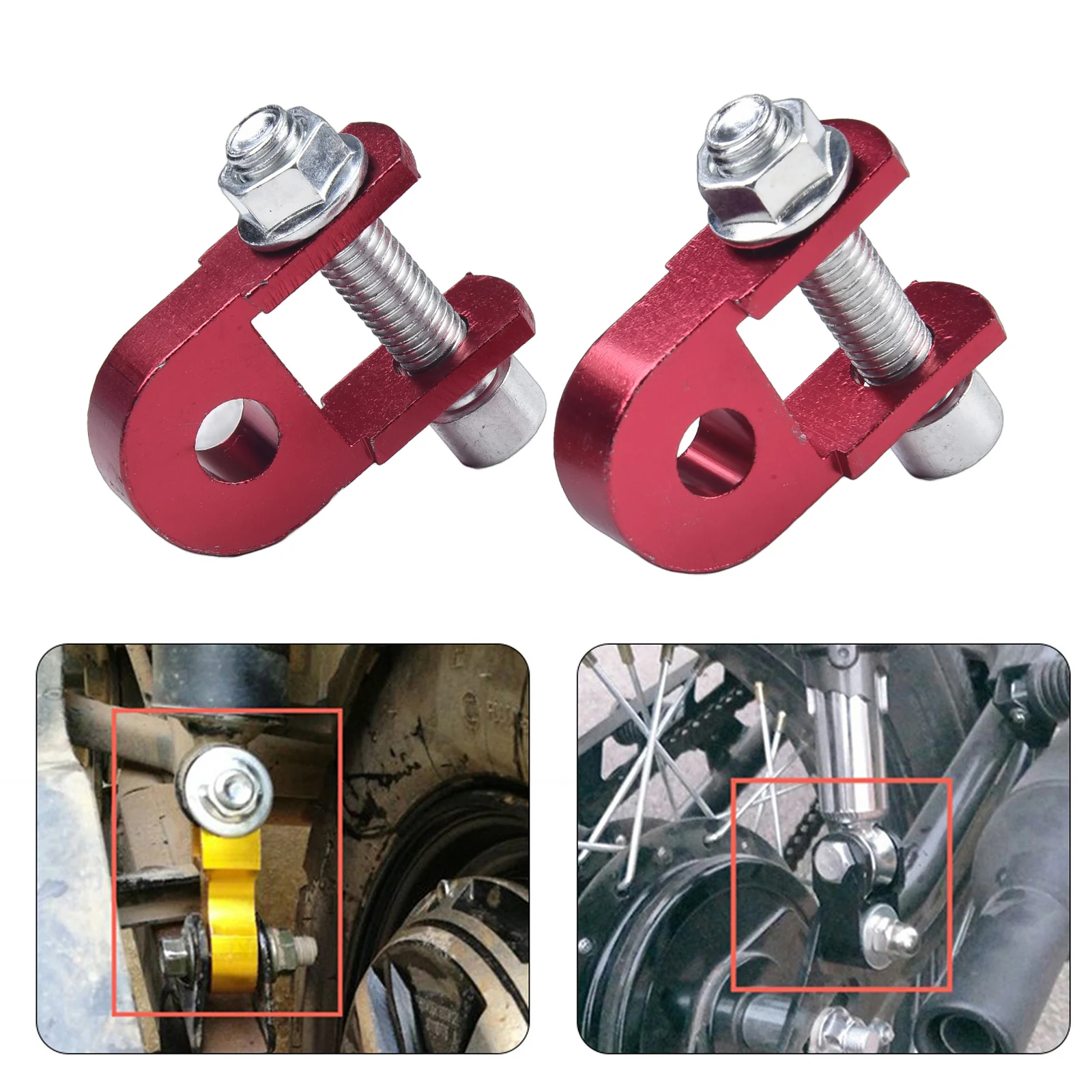 2x Motorcycle Rear Shock Absorber Aluminum Alloy Suspension Booster Height Extension Extender Slider Accessories With Screws