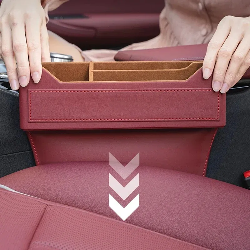 سيارة متعددة الوظائف الجلود شق الجانب تخزين محفظة جيب مفاتيح بطاقة صندوق تخزين لمقعد كوبرا ولد 2022-2024 2025 #2