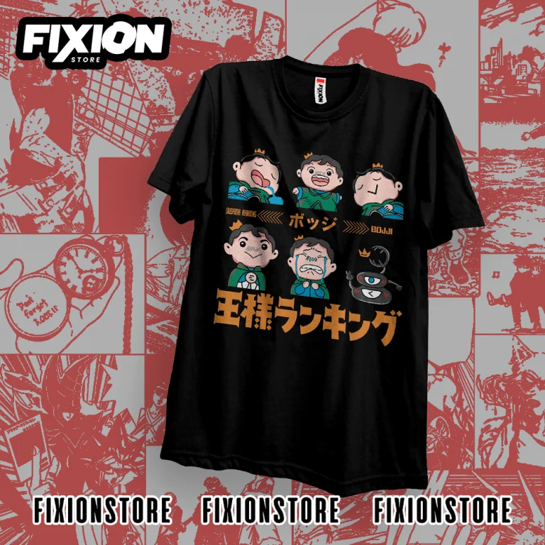 T-shirt For Anime Ousama Ranking #2 Bojji Espada – N/Febrero 2023 (negra) Mange Tee