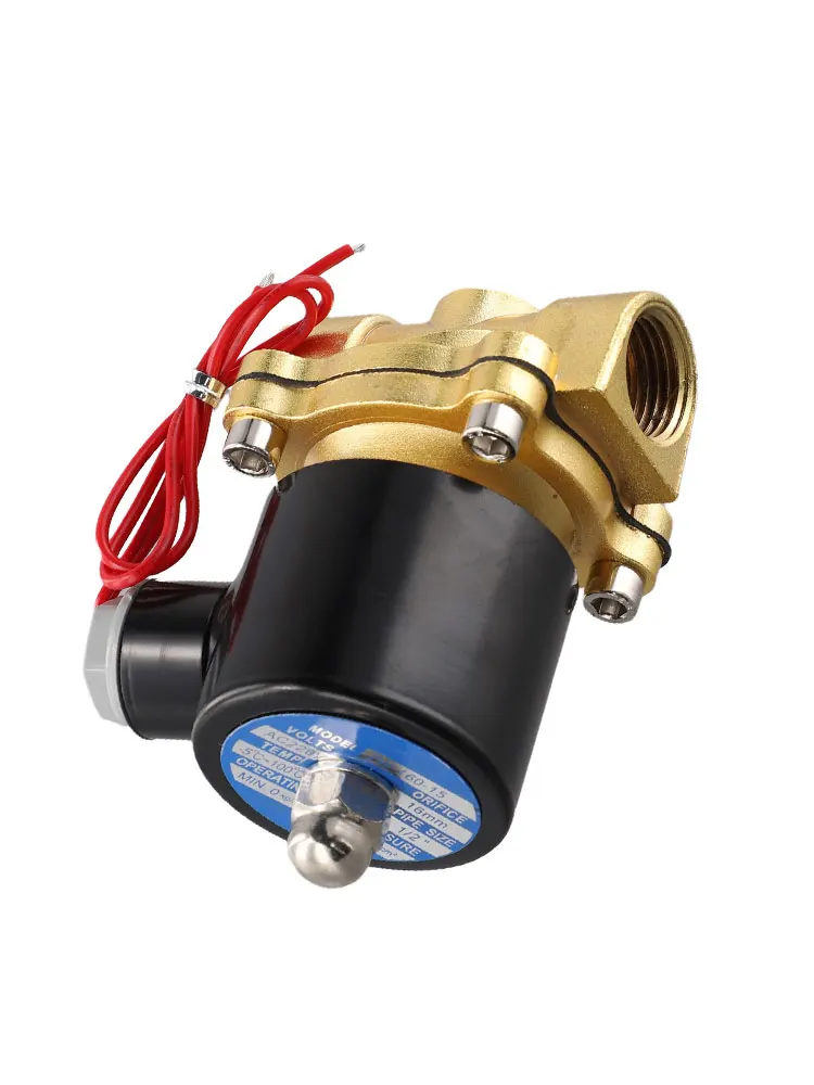 12V 24V 220V Solenoid Valve Electric Solenoid Valve Brass Material Easily Replaceable Two-position One-way For Water Systems