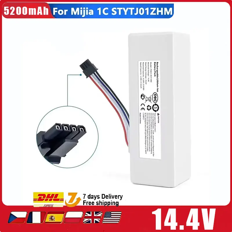 

NEW 14.4V 12800mah P1904-4S1P-MM Battery For Xiaomi Mijia 1C STYTJ01ZHM Robot Vacuum Mop Cleaner Accessories battery
