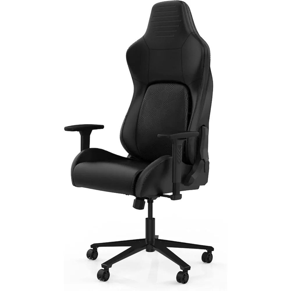 ™   كرسي مكتب ألعاب مريح من الجلد الصناعي عالي الظهر من Vertex، أسود، متوافق مع BIFMA